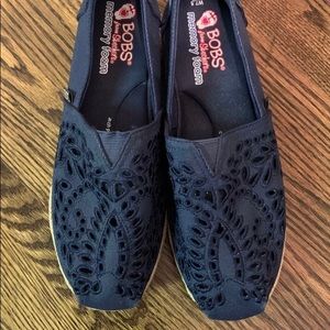 Navy Blue Wedge Bobs 7.5 W